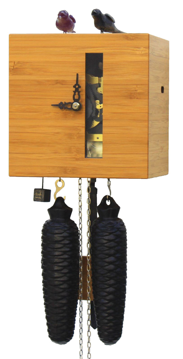 Cuckoo Clock - 8-Day 2 Bird Modern in Natural with Window - Romba