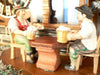 Bavarian Couple Drinking Beer, one sip for each Cuckoo, on a Schneider Chalet Black Forest Cuckoo Clock
