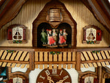 Black forest Dancers on the Top of a Half-Timbered Chalet Schneider Black Forest Clock