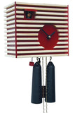 Cuckoo Clock - 8-Day Modern in Bauhaus Design Red - Romba