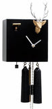 Cuckoo Clock - 8-Day Modern Black Clock with Stag Head - Romba