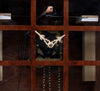 Cuckoo Clock - 8-Day Modern with Glass Face & Brown Grid - Romba
