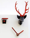 Cuckoo Clock - 8-Day Modern White Clock with Stag Head - Romba
