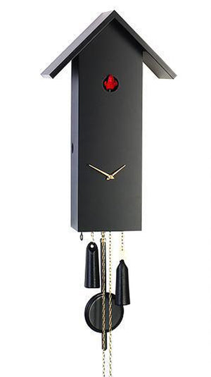 Cuckoo Clock - 8-Day Tall Modern in Black - Romba