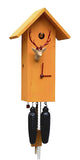 Cuckoo Clock - 8-Day Tall Modern Orange Clock with Stag Head - Romba