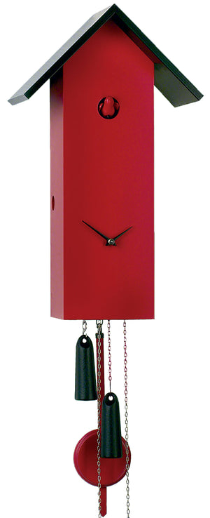 Cuckoo Clock - 8-Day Tall Modern in Red - Romba