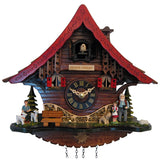 Peter with Goats and Heidi with Grandfather and Joseph the Dog on an Engstler Clack Forest Cuckoo Clock