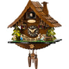 Cuckoo Bird above Bavarian Oompah Band playing on an Engstler Chalet Black Forest Cuckoo Clock Musikalm