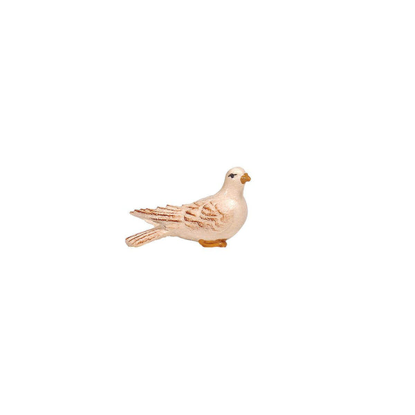 This unique and beautiful Kostner Nativity - Dove is crafted from wood and is perfect for holiday decor. The expertly carved sitting dove, with its delicate structure and masterful design, is sure to be a standout piece for years to come.