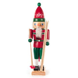 This exclusive Dregeno Nutcracker is sure to bring a touch of winter wonderland to your home. Skillfully crafted with attention to detail, this charming skier is wearing a red suit and green pants with a matching red ski hat, holding a pair of skis and poles in his hands. Add some festive cheer to your home today!