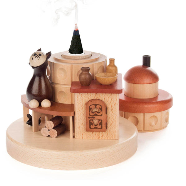 Dregeno German Smoker House - Stove with Cat
