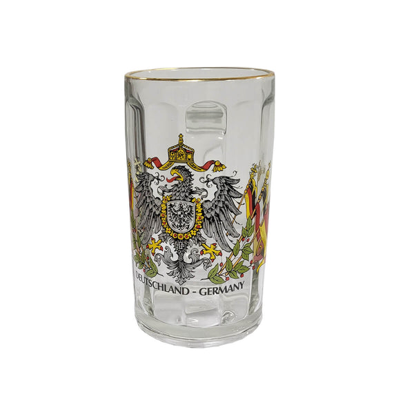 German Glass Beer Mug style "BREMA" .4L / 14 ounces