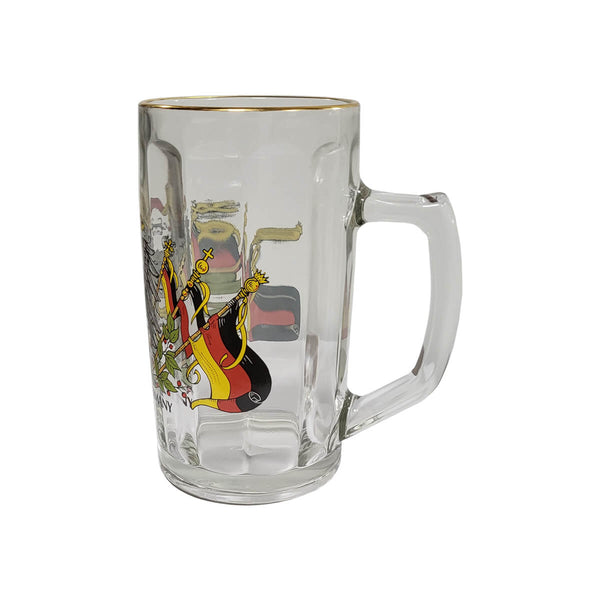 German Glass Beer Mug style "BREMA" .4L / 14 ounces