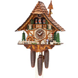 Cuckoo Clock - 8-Day Chalet with Girl Ringing Bell - HEKAS