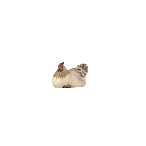 The PEMA Kostner Nativity - Hen Sitting is a perfect choice to spruce up your holiday decorations. Hand-carved from wood and hand-painted for a unique, classic look, this sitting brown hen comes complete with a vibrant red comb. Bring a touch of festive beauty to your home this season.