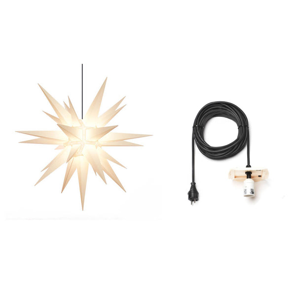 White Herrnhuter Moravian Star Set A13 - Plastic 51"