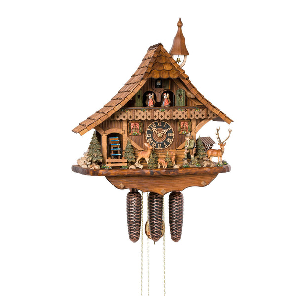 Hones 8 Day Chalet with moving Hunter, Water wheel, dancers, and music