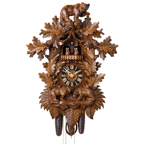 Hones 8 Day clock with bears, music, and dancers