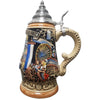 Beer Stein with a couple dancing in front of a Ferris wheel at the Oktoberfest