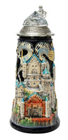 Beer Stein Neuschwanstein Castle with Crystal Lid 0.7L
