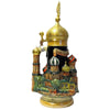 King Beer stein St. Basil's Cathedral in Moscow. The colorful roofs and buildings are nice accents to the cobalt blue background. The gilded Lid has the Russian double headed eagle on top.