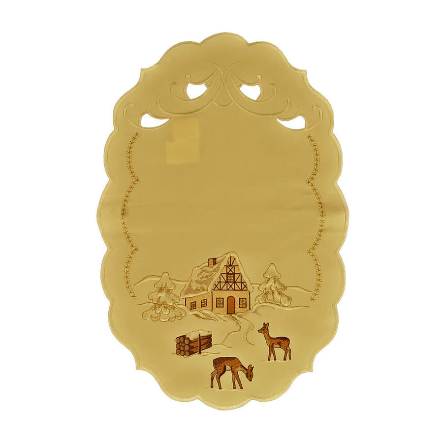 German Table Linens & Plauen Lace Fehrenbach Black Forest Clocks and