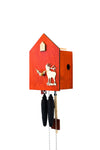 Cuckoo Clock - 1-Day Modern Clock with Caribou (red) - Romba