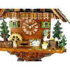 Close up view of the 2 moving beer drinkers on the front of the clock