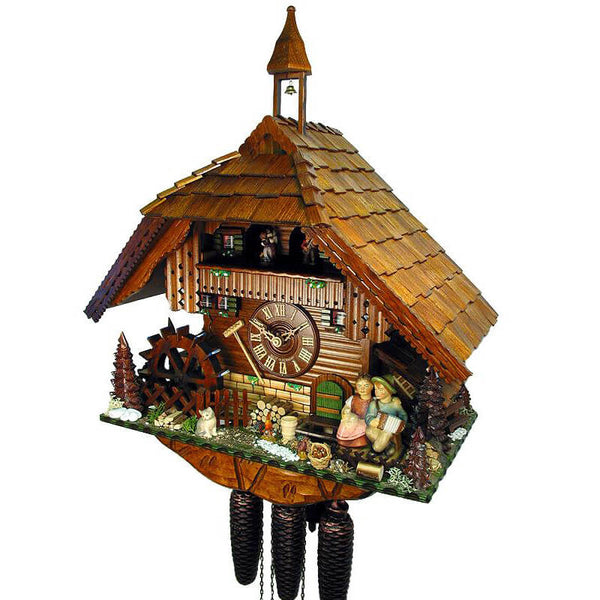 Angled view of the entire clock