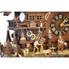 Zoomed in view of the woodchopper featured on the left side of the clock