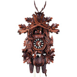 Cuckoo Clock - 8-Day Hunter with Animal Carvings - August Schwer