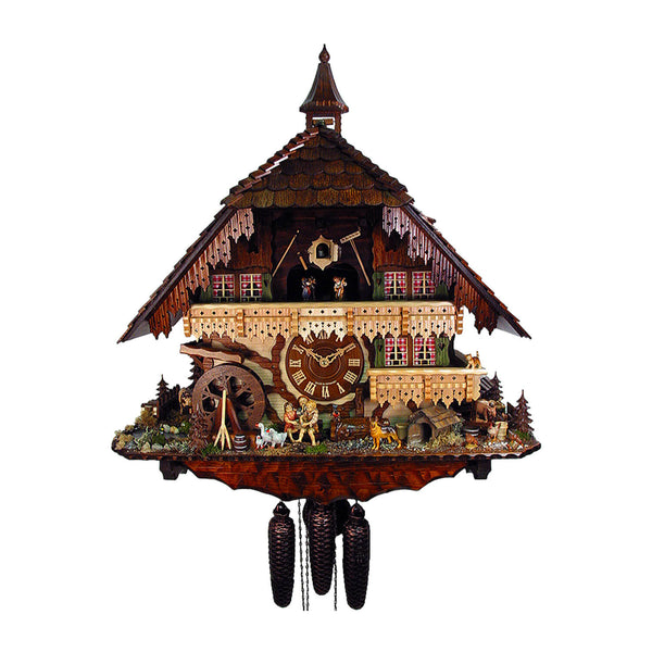 8 Day Schwer clock with dancers, music, and moving bell tower