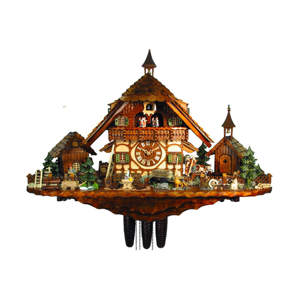 Schwer 8 Day Farmstead clock with Music and dancers