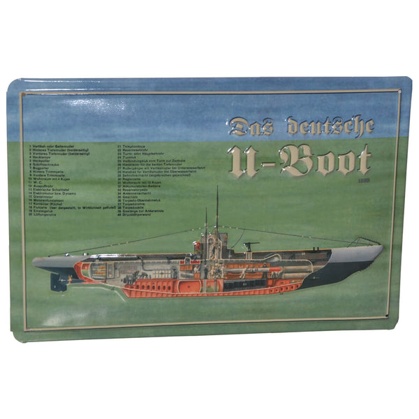 Deutsches U-Boot - Vintage Style Metal Advertising Sign