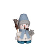 Christian Ulbricht Snowman Smoker (Incense Burner). In one hand he holds a brushwood broom, in the other a silver snowflake. With his ice blue hat and scarf he is well protected against the cold.