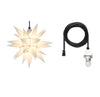 White Herrnhuter Moravian Star Set A4 - Plastic 16"