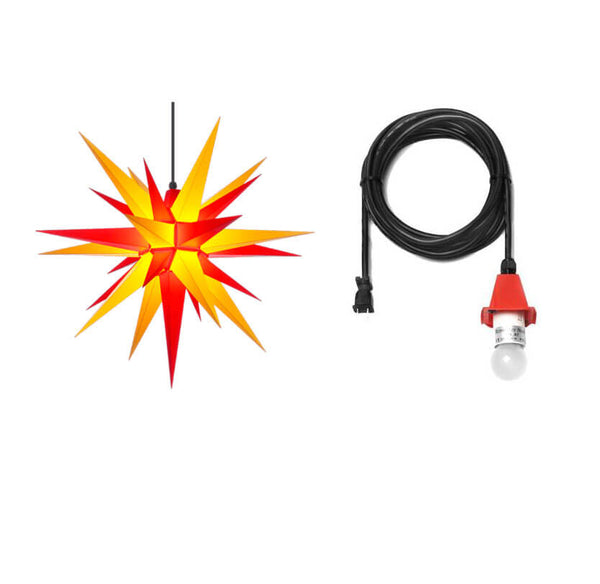 Yellow/Red Herrnhuter Moravian Star Set A7 - Plastic 28"