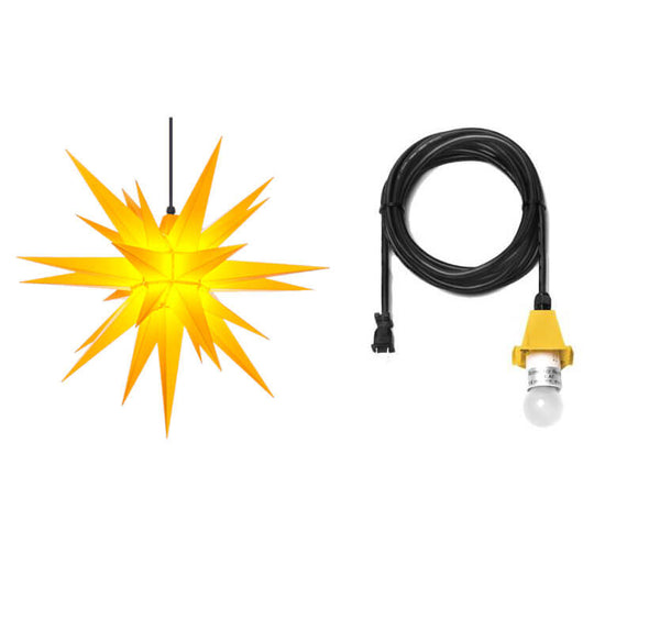 Yellow Herrnhuter Moravian Star Set A7 - Plastic 28"