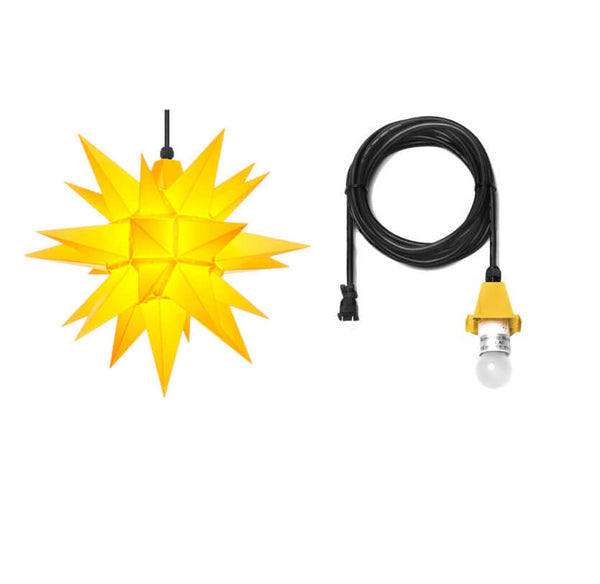 Yellow Herrnhuter Moravian Star Set A4 - Plastic 16"
