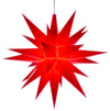 Red Herrnhuter Moravian star A1e shines festively