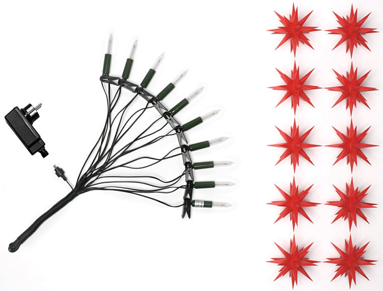 Herrnhuter Moravian Star Chain - Indoor / Outdoor - Red