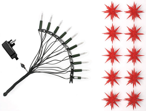 Herrnhuter Moravian Star Chain - Indoor / Outdoor - Red