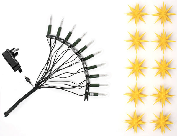 Herrnhuter Moravian Star Chain - Indoor / Outdoor - Yellow