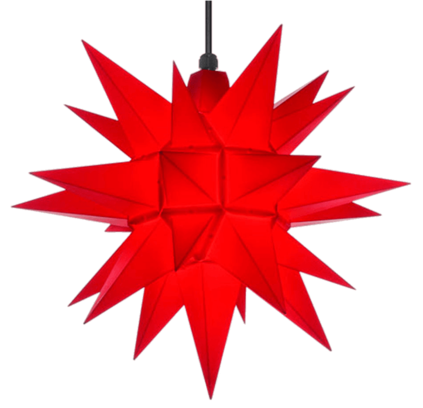 Red Herrnhuter Moravian Star Set A4 - Plastic 16"