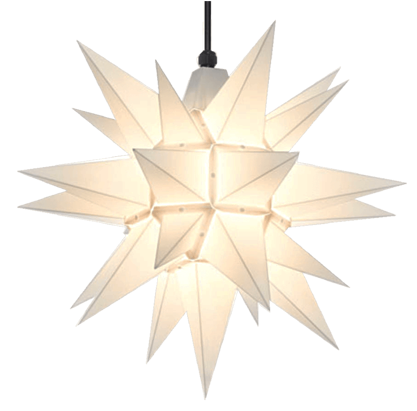 Herrnhuter Moravian Star - White - Plastic 16"