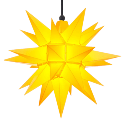 Yellow Herrnhuter Moravian Star Set A4 - Plastic 16