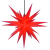 Red Herrnhuter Moravian Star Set A7 - Plastic 28"