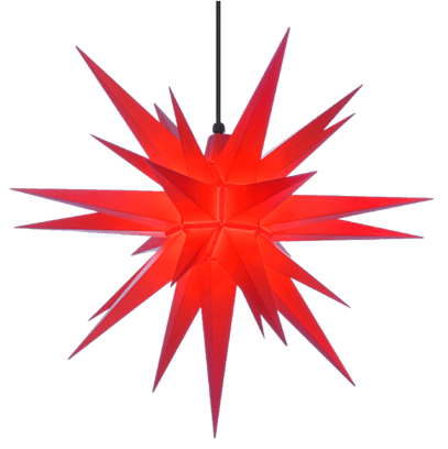 Red Herrnhuter Moravian Star Set A7 - Plastic 28"
