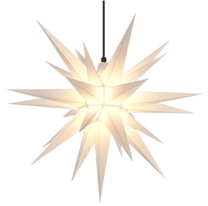 White Herrnhuter Moravian Star Set A7 - Plastic 28"