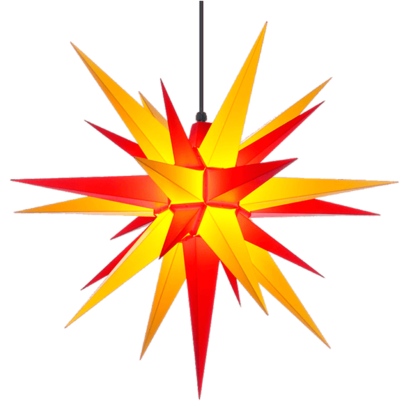 Yellow/Red Herrnhuter Moravian Star Set A7 - Plastic 28"